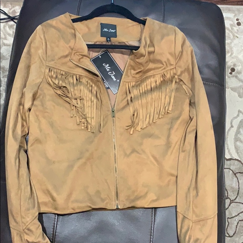 Faux suede lightweight jacket